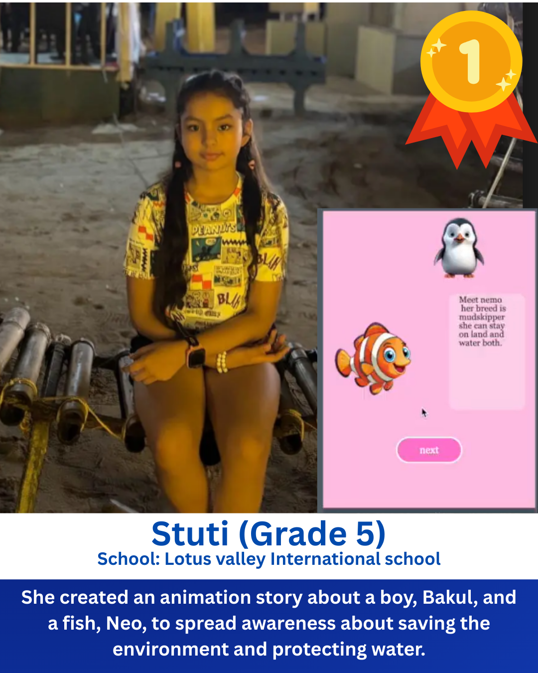 Student with drone gift